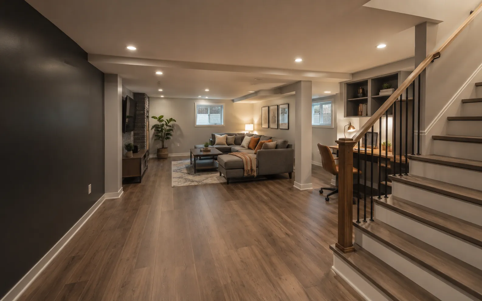 Barrhaven, Ottawa — framing, vapour barrier, and insulation done to code inside an Ottawa basement
